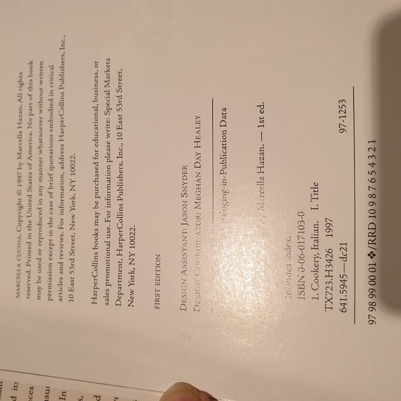 Marcella Cucina Cookbook~ Italian - Picture 7 of 10